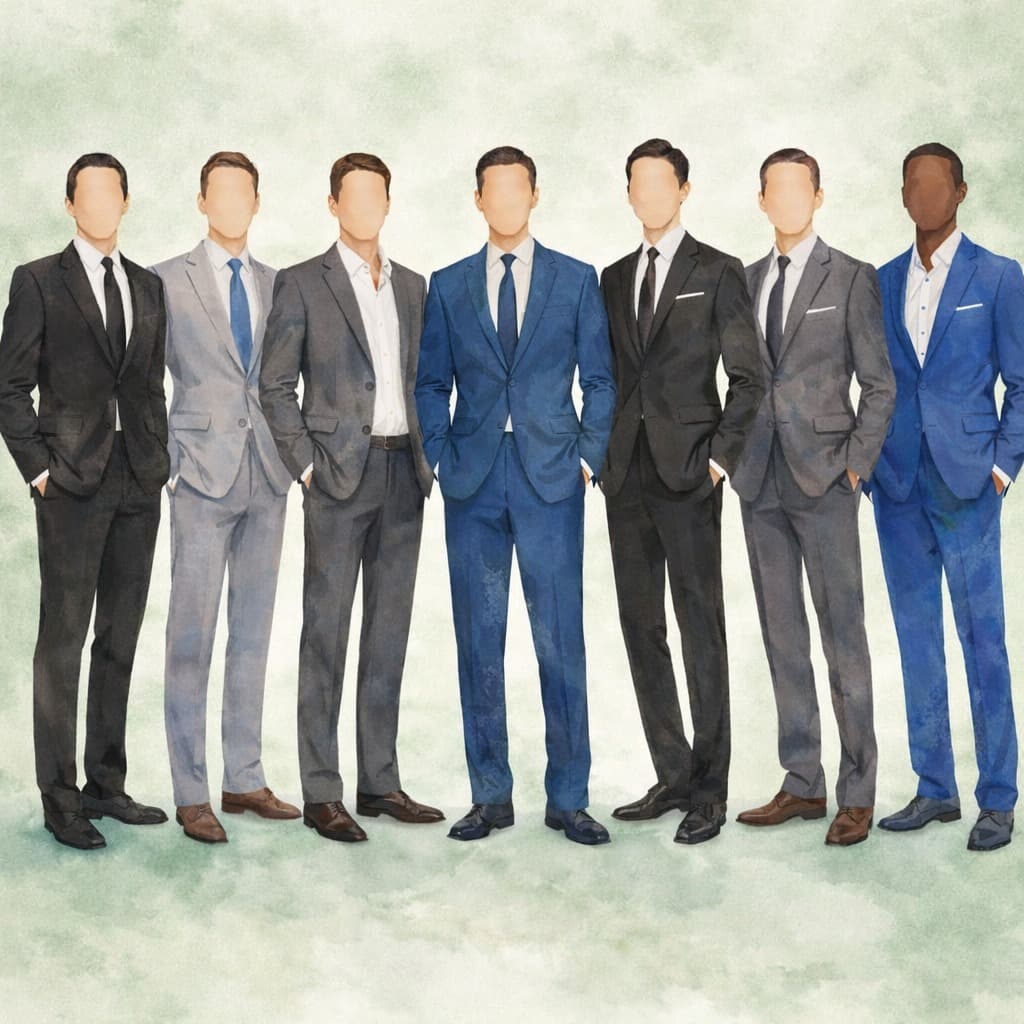 Terno azul marinho sugerido