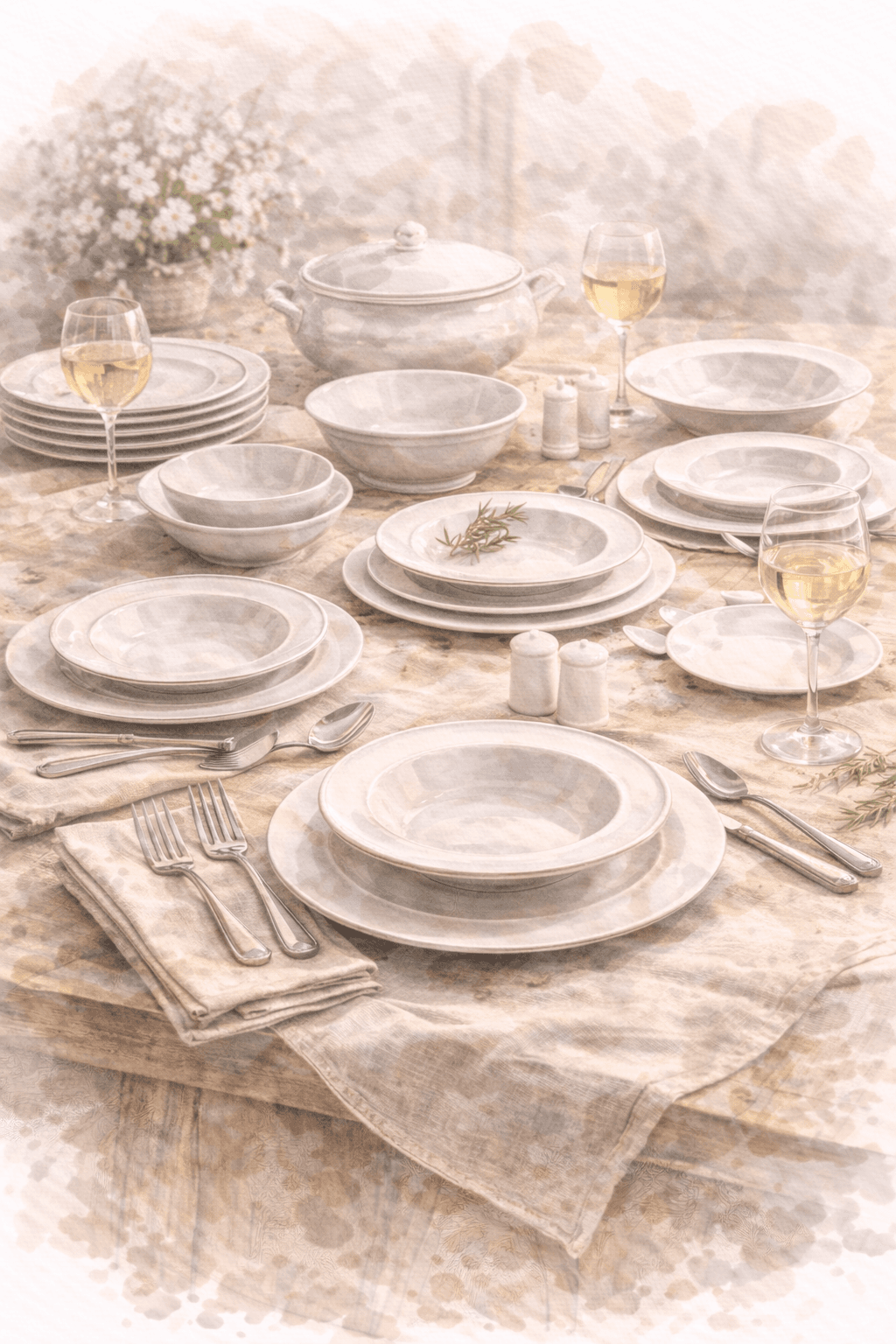 Conjunto de jantar completo