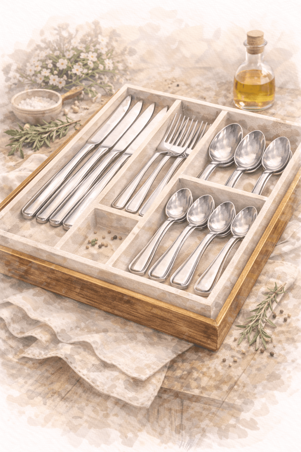 Faqueiro inox (24 peças)