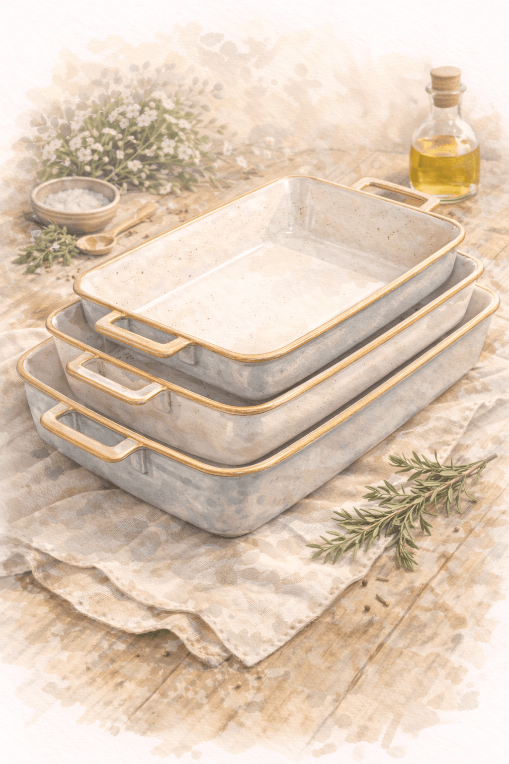 Conjunto de assadeiras